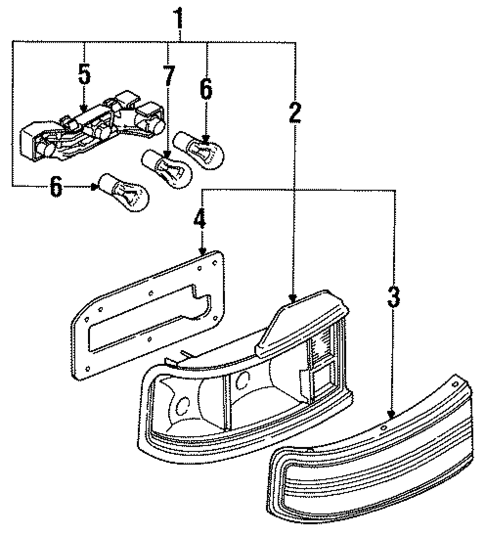 Tail Lamps for 1993 Mazda Protege #0