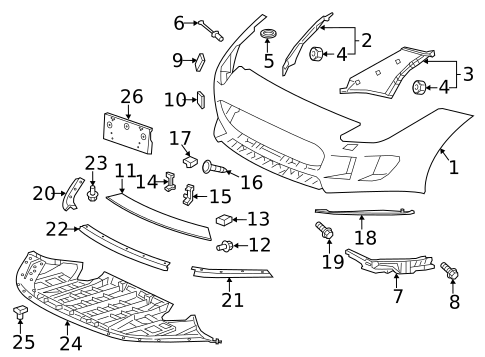 Bumper & Components - Front for 2014 Jaguar F-Type #0