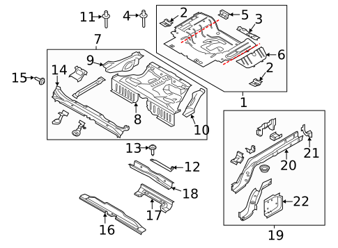 Rear Floor & Rails for 2018 Ford Mustang #1