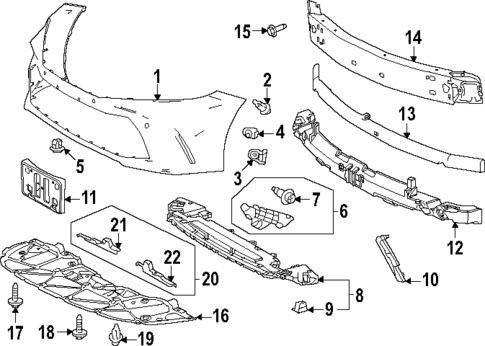 Bumper & Components - Front for 2025 Toyota Camry #0