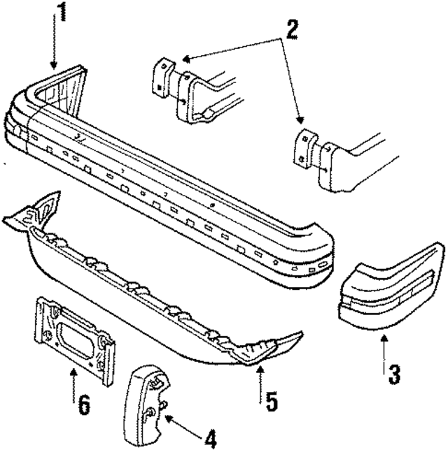 E6TZ17A385B - Body: License Bracket for Ford: Bronco II, Ranger Image