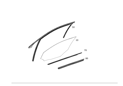 Driver Door Window System for 2006 Mercedes-Benz E350 #0