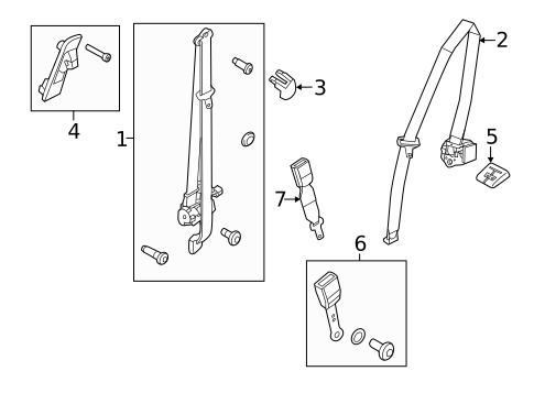 Front Seat Belts for 2012 Ford F-350 Super Duty #0