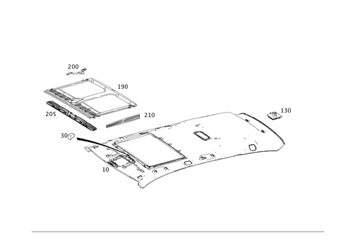 Roof Lining/Headlining for 2014 Mercedes-Benz C350 #0