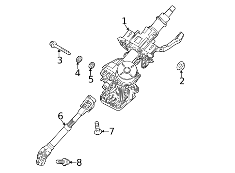 Steering Column Assembly for 2025 Kia Soul #0