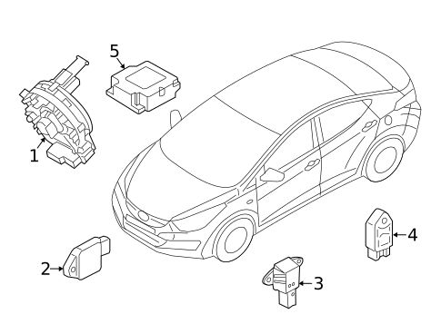 Air Bag Components for 2013 Hyundai Elantra GT #1