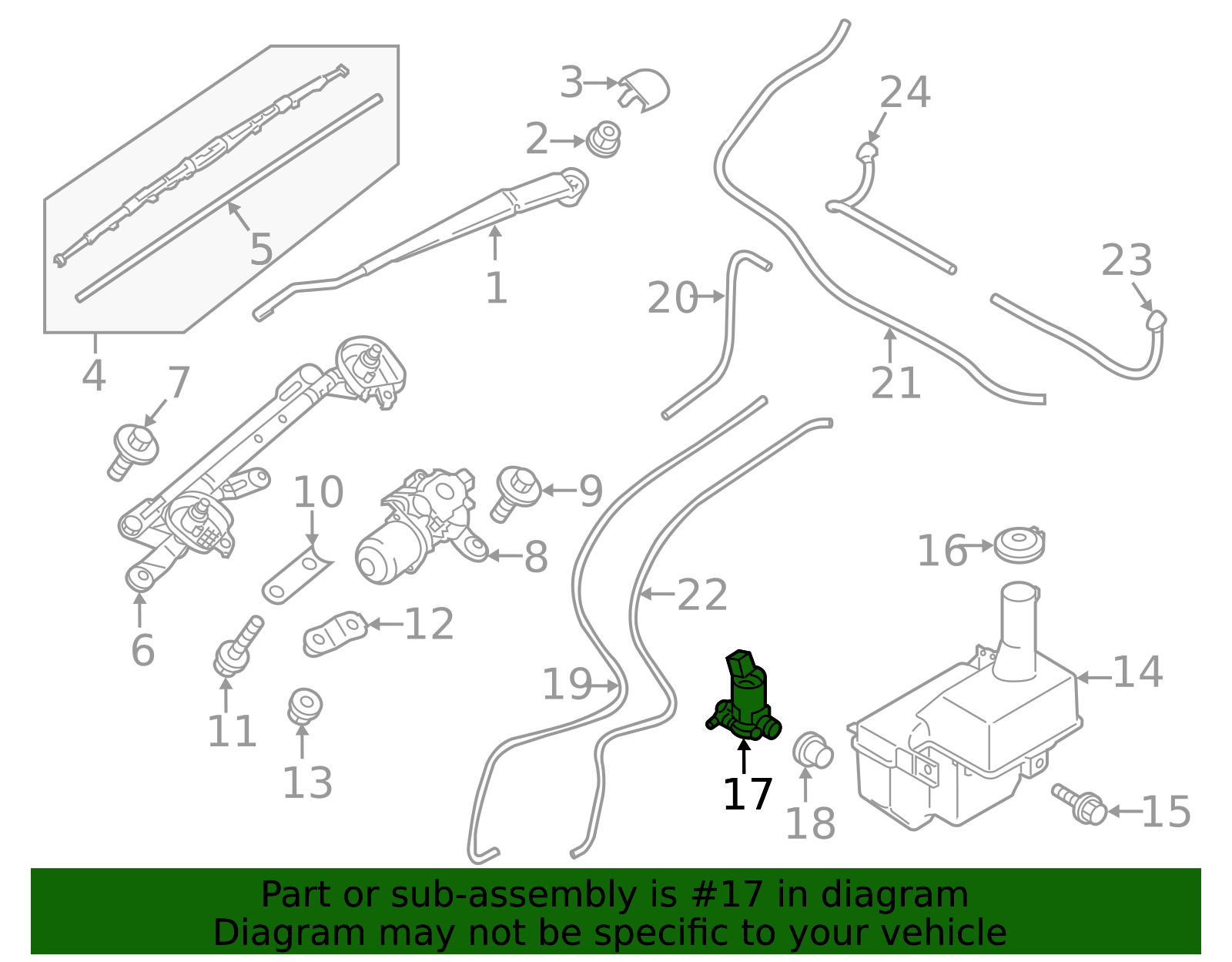 8260A548 - Washer Pump 2021-2024 Mitsubishi Mirage | Official