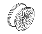 KA1Z1007J - : 15 Spoke 21x9 Ultra Bright Machined Style 2 Wheel for Lincoln: Nautilus Image