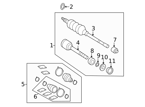 Drive Axles for 2006 Toyota Solara #0