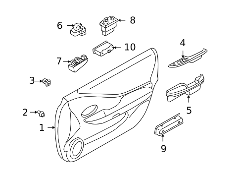 Interior Trim - Front Door for 2002 Nissan Altima #0