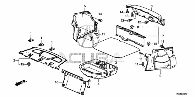 Rear Tray - Trunk Lining for 2013 Acura ILX #0