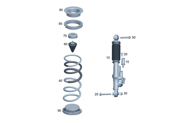 4633243500 - : Helical Spring for Mercedes-Benz Image