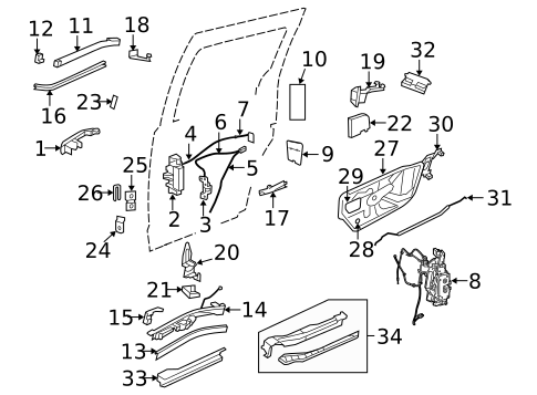 Lock & Hardware for 2020 Dodge Grand Caravan #0