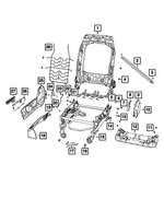 6VA60TX7AA - Interior Trim: Seat Release Bezel for Ram: 1500 Classic, 2500, 3500 Image