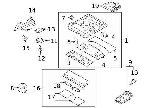 Interior Lamps for 2015 Volkswagen Tiguan #0