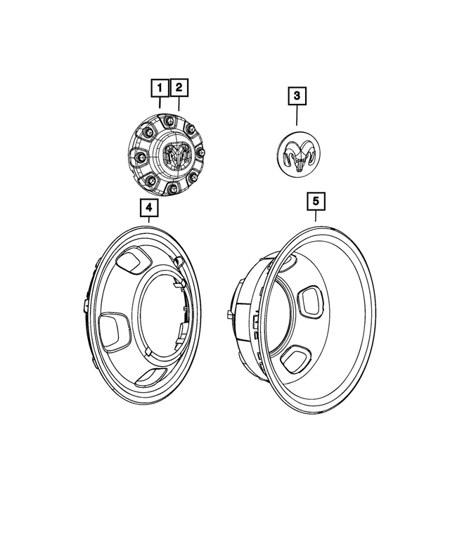 68718391AA - : Wheel Center Cap for Mopar Image