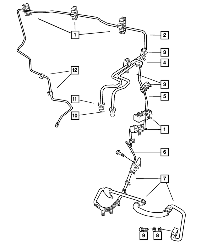 « 52009163 – Service Brakes : Canalisation De Frein Agrafe, Montage pour Mopar Image »