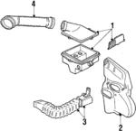 E63Z9600B - Engine: Air Cleaner for Ford: Tempo | Mercury: Topaz Image