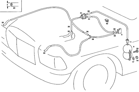 Engine Vacuum Connection and Light Range Regulator for 1975 Mercedes-Benz 230 #0