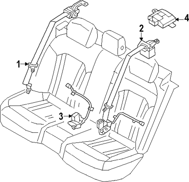 89810JI500DLZ - Body: Lap &amp; Shoulder Belt for Hyundai Image