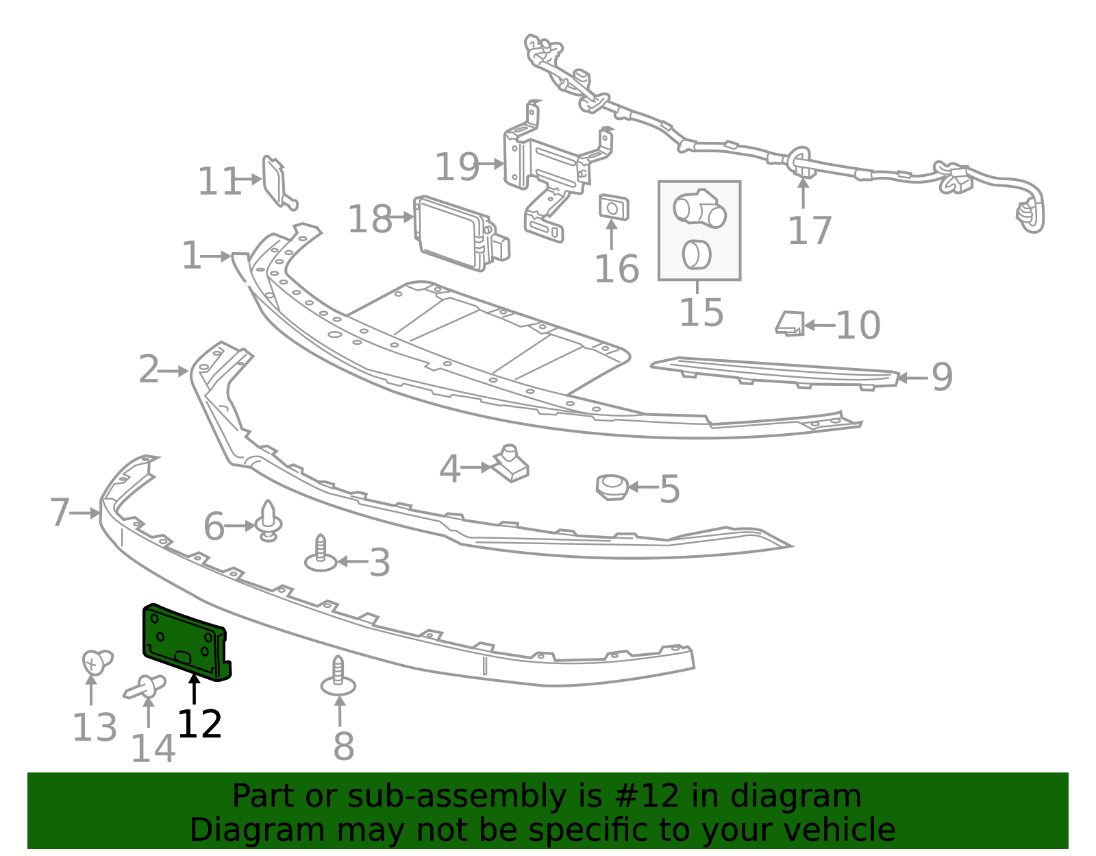 Front License Plate Bracket 22883373 GM | GMPartsDirect.com