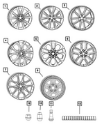 68679919AA - Wheels: Aluminum Wheel for Dodge: Durango Image
