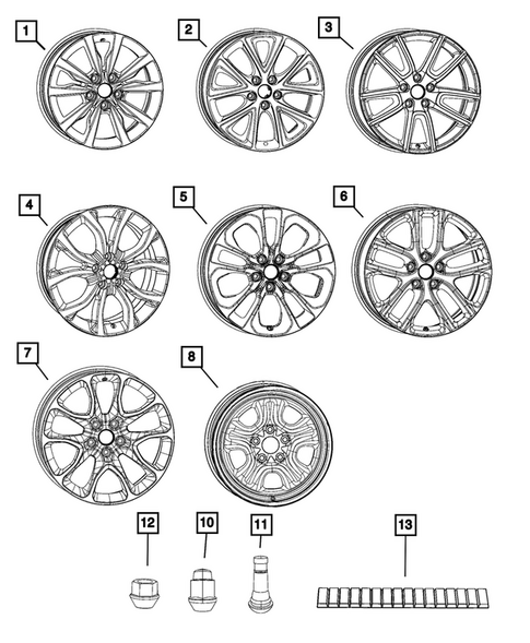 Wheels, Tires and Hardware for 2025 Dodge Durango #0