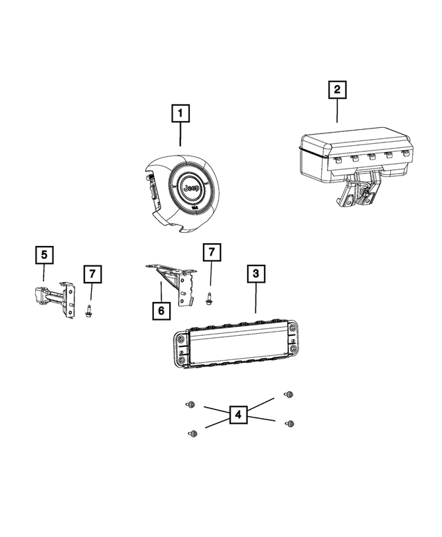 « 68483877AA –  : Passager Coussin Anti-chocs pour Mopar Image »