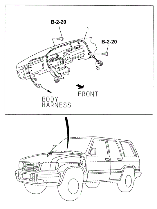 Wire Harness (Cabin) for 1998 Acura SLX #0