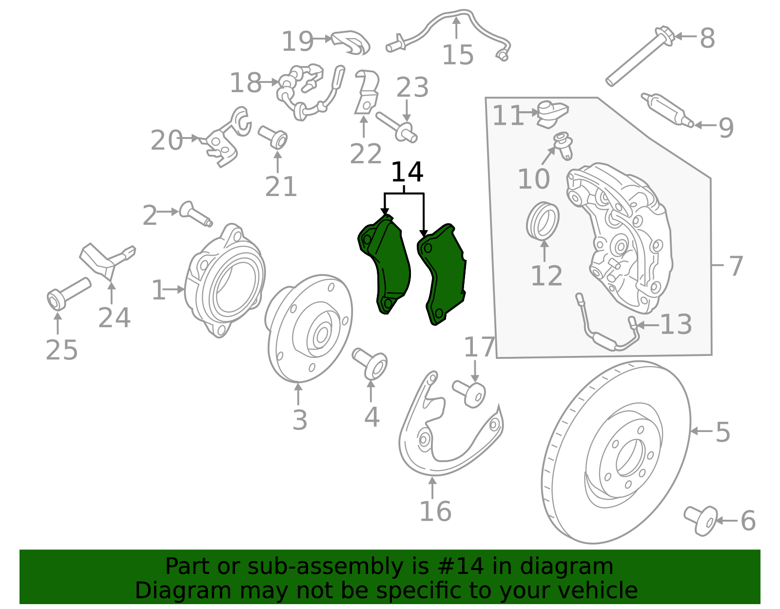 1 Set Of Brake Pads (95B-698-151-AR)