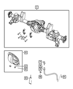 5183511AA - Rear Axle; Dana 226 MM; Differential and Drive Line: Rear Axle Housing for Mopar Image