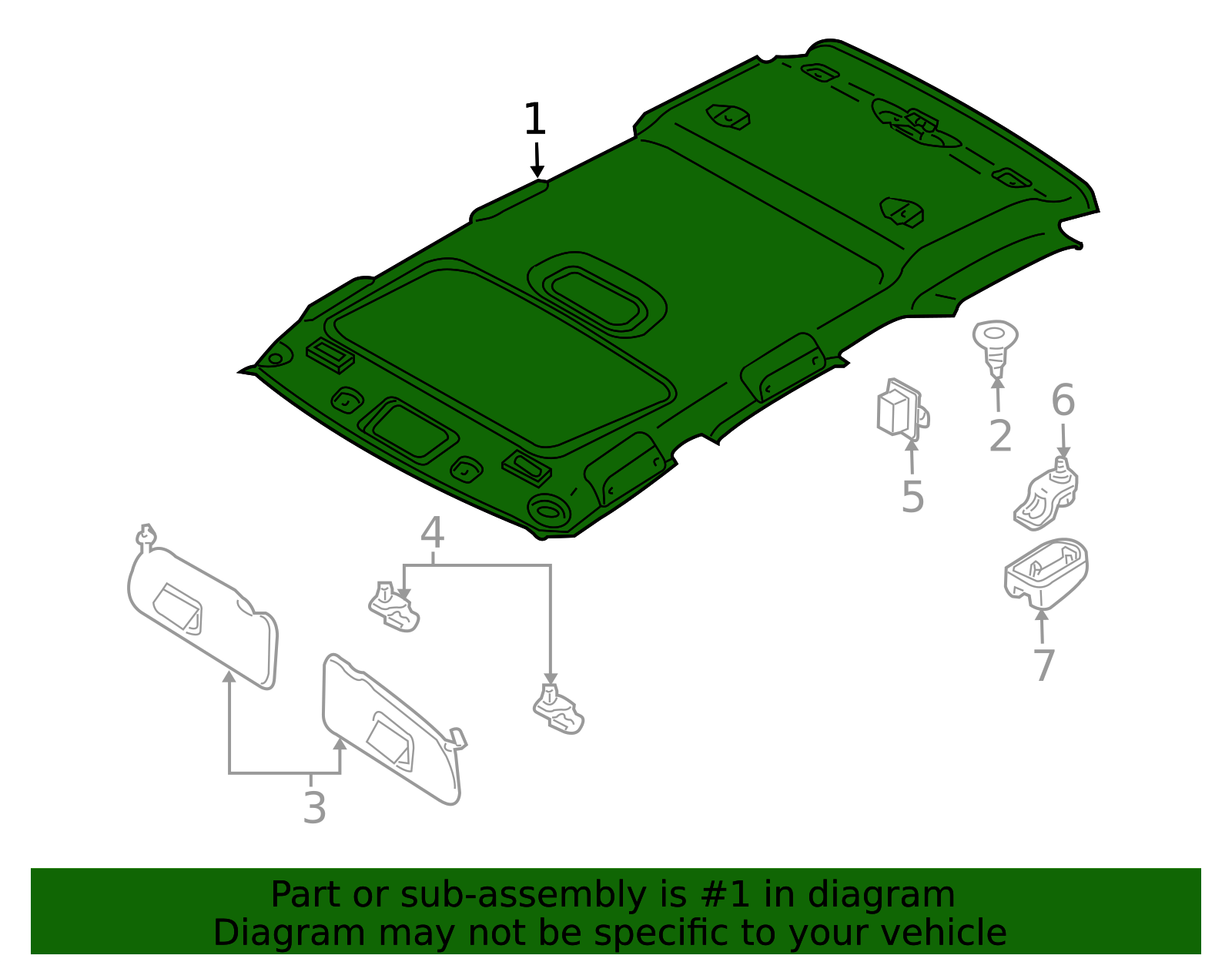 2009-2011 Mazda Tribute Headliner ZZDM-68-030-32 | OEM Parts Online
