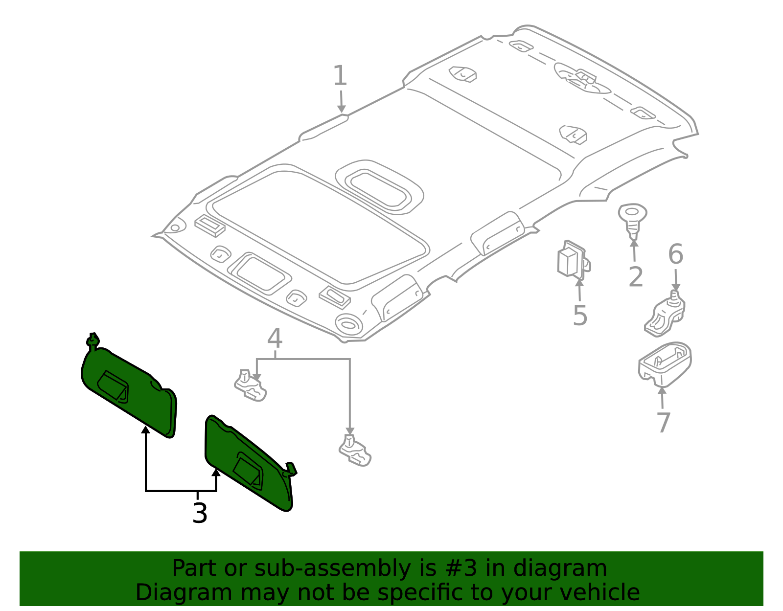 ZZCB-69-270A-32 - Sun Visor 2008 Mazda Tribute | Mazda-Parts