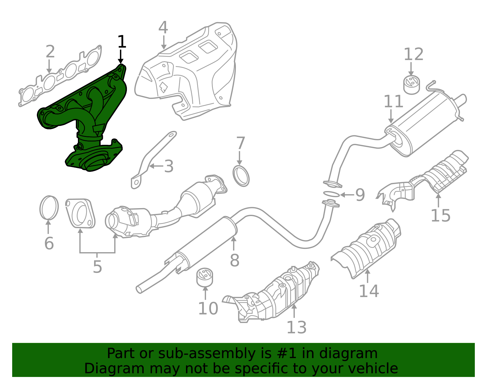 2009-2012 Nissan Sentra Exhaust Manifold 14002-ZJ60A | OEM