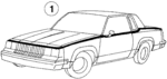 22520141 - Body: Stripe Tape for Oldsmobile: Cutlass Calais, Cutlass Salon, Cutlass Supreme Image