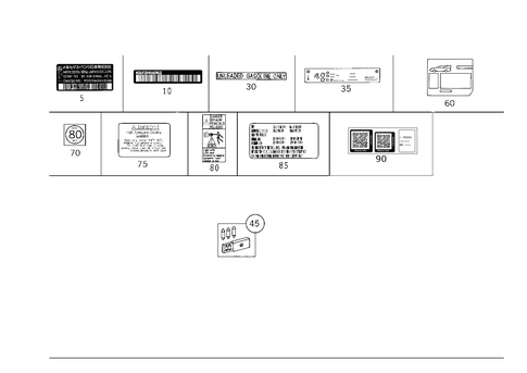 Type Plate, Guide Signs for 1993 Mercedes-Benz 600SL #2
