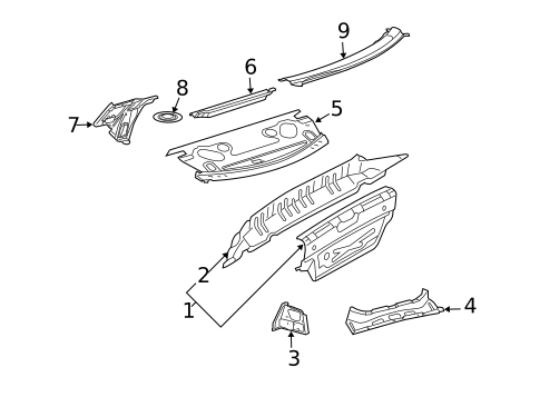 Rear Body for 2007 Saab 9-3 #1