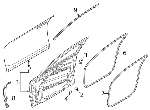 Door & Components for 2019 Genesis G90 #0