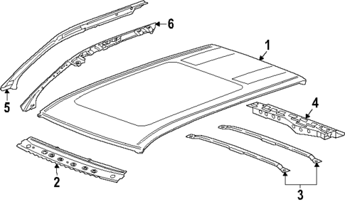 Roof & Components for 2025 Buick Enclave #1