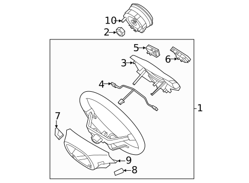Steering Wheel & Trim for 2010 Kia Forte #0