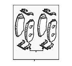 58101DOA00 - Brakes: Pad Kit Front Disc Brake for Hyundai Image