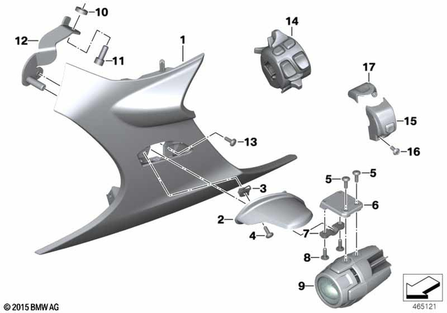 46638568917 - Protection: Covering Left - Black Satin for BMW-Motorrad Image