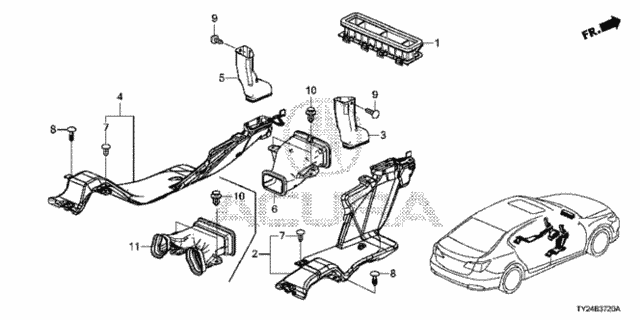 Duct for 2016 Acura RLX #0