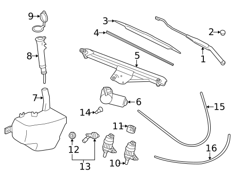 Wiper & Washer Components for 2000 Saturn LW2 #0