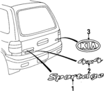 UK04E51741A - Body: Nameplate for Kia: Sportage Image