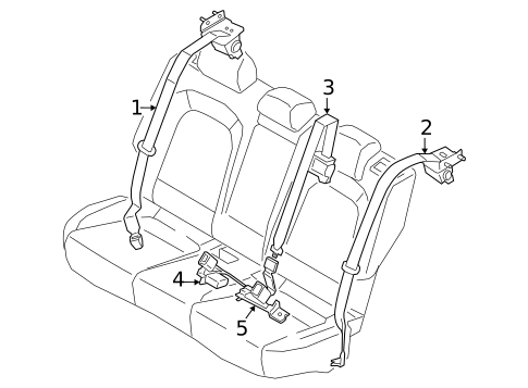 Rear Seat Belts for 2025 Kia K4 #0
