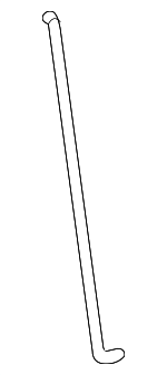 244258990B - Electrical: Hold Down Clamp Rod for Nissan: 240SX, 350Z, 370Z, Altima, Cube, D21, Frontier, GT-R, Juke, LEAF, Maxima, Murano, NV1500, NV200, NV2500, NV3500, NX, Pathfinder, Pickup, Pulsar NX, Quest, Rogue, Sentra, Stanza, Versa, Xterra, Z Image