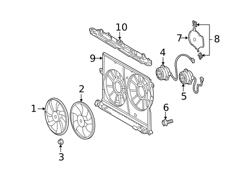 Cooling Fan for 2011 Toyota Matrix #0