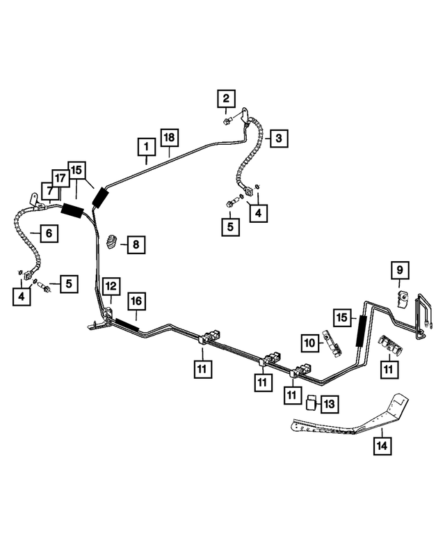 4854455AM - Brakes: Brake Hose, Left for Mopar Image