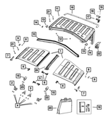 5VN11TZZAQ - Body Sheet Metal Except Doors: Targa Top Panel, Left for Mopar Image